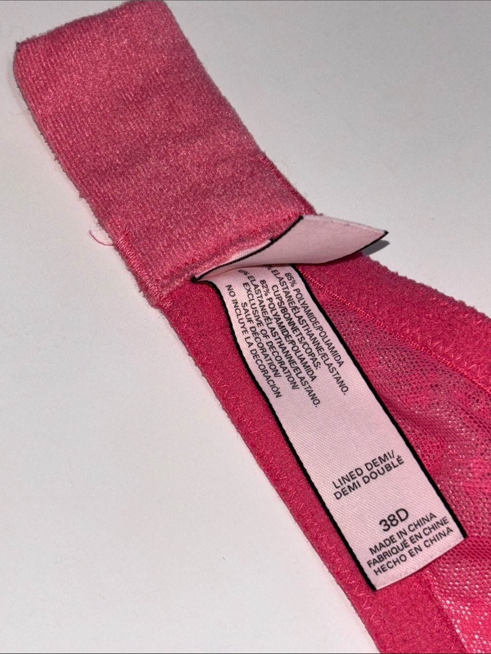 Victoria’s Secret Lined Demi Bra 38D Coral Pink - Picture 3 of 16